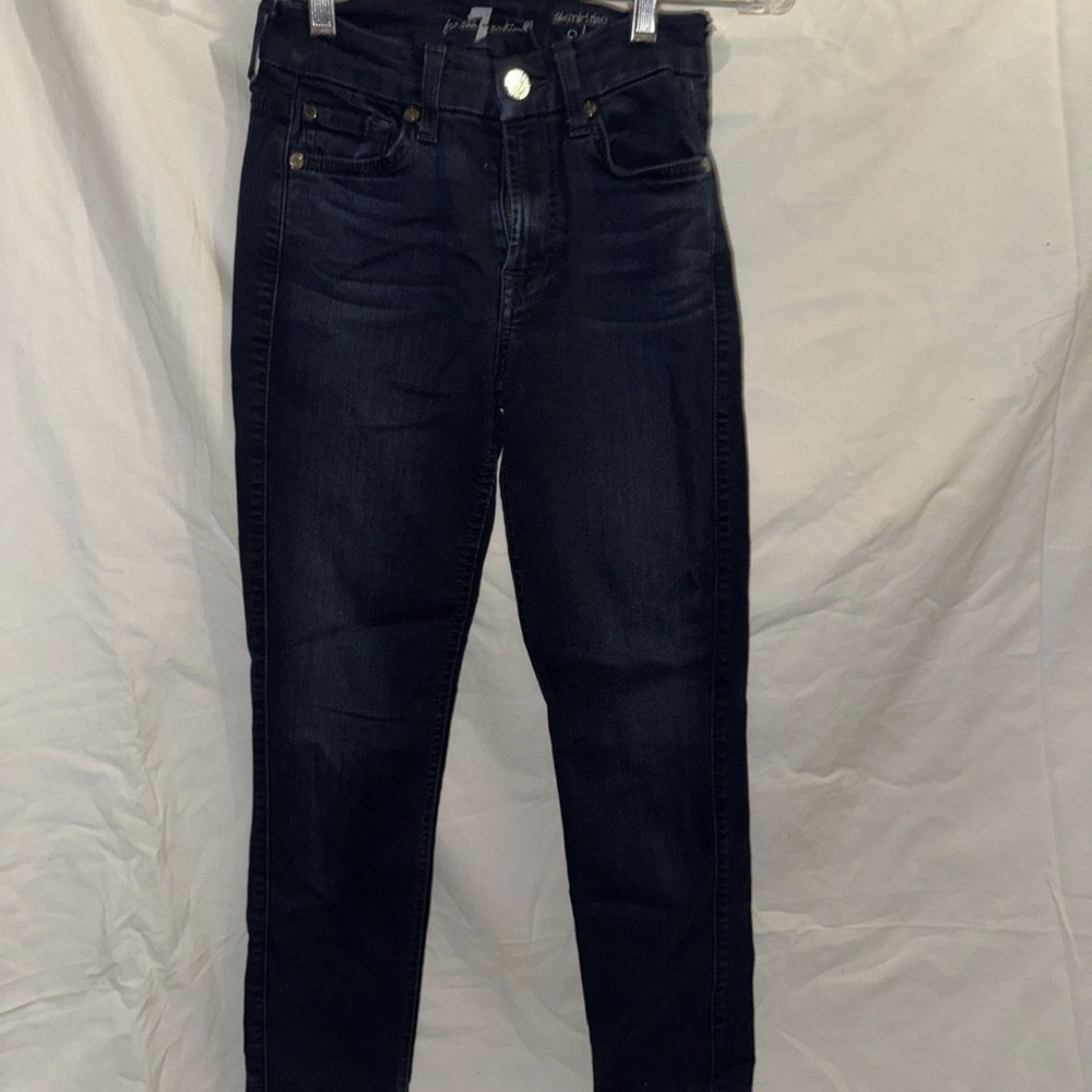 Women’s 7 For All Mankind Size 23 Jeans Denim Dark Blue Jeans